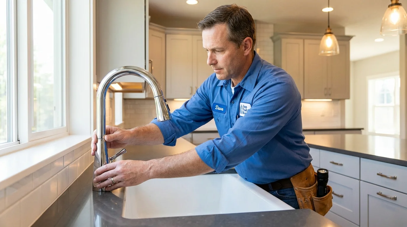 Kitchen faucet installation by Johns Plumbing LLC in Apple Valley